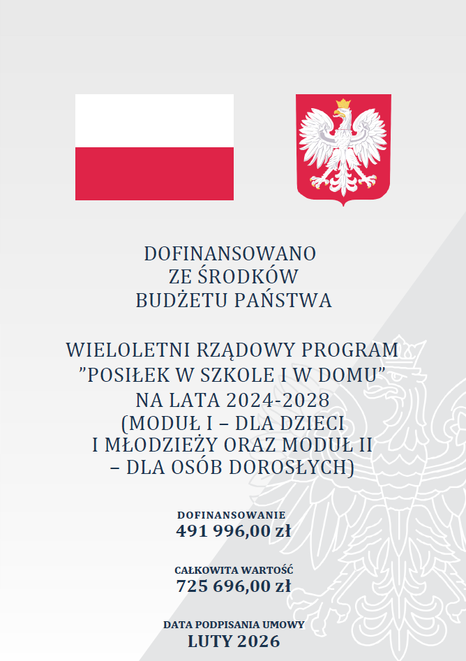 Plakat "Posiłek w szkole i w domu"